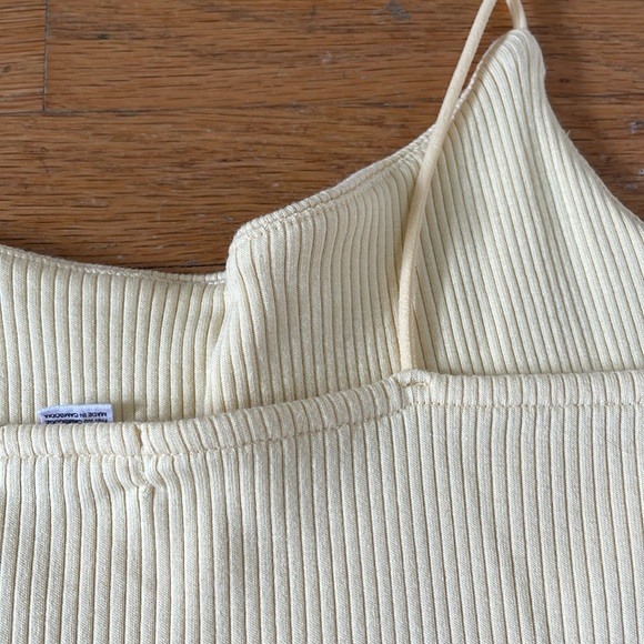 Garage Womenβs Yellow Ribbed Bungee Cami - Picture 5 of 5